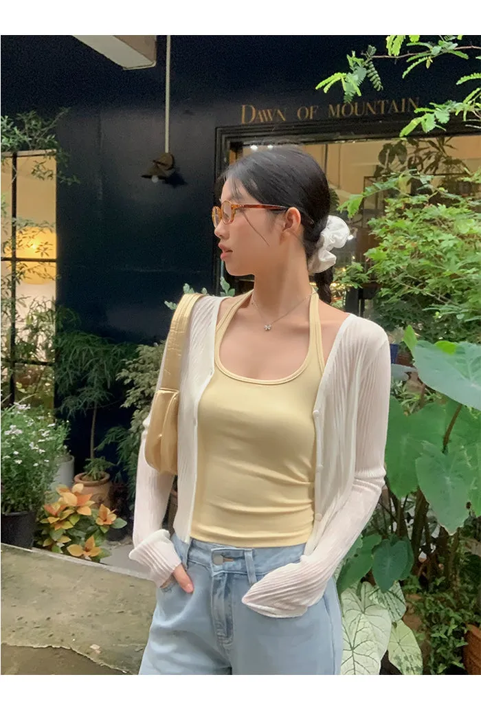 white waistcoat cardigan