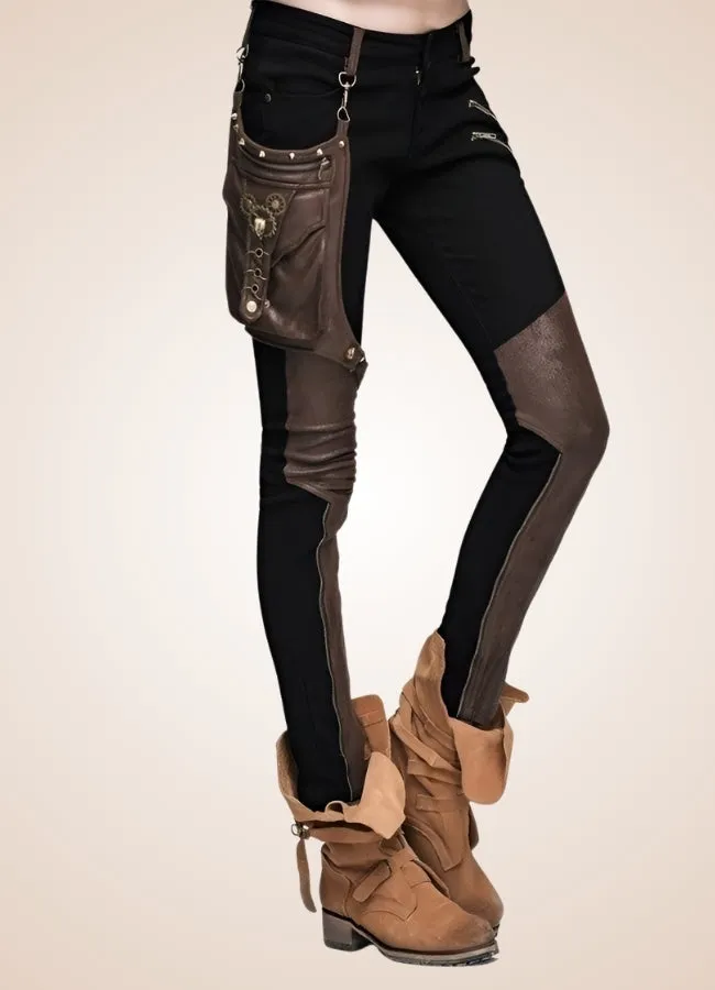 Woman Steampunk Style Pants