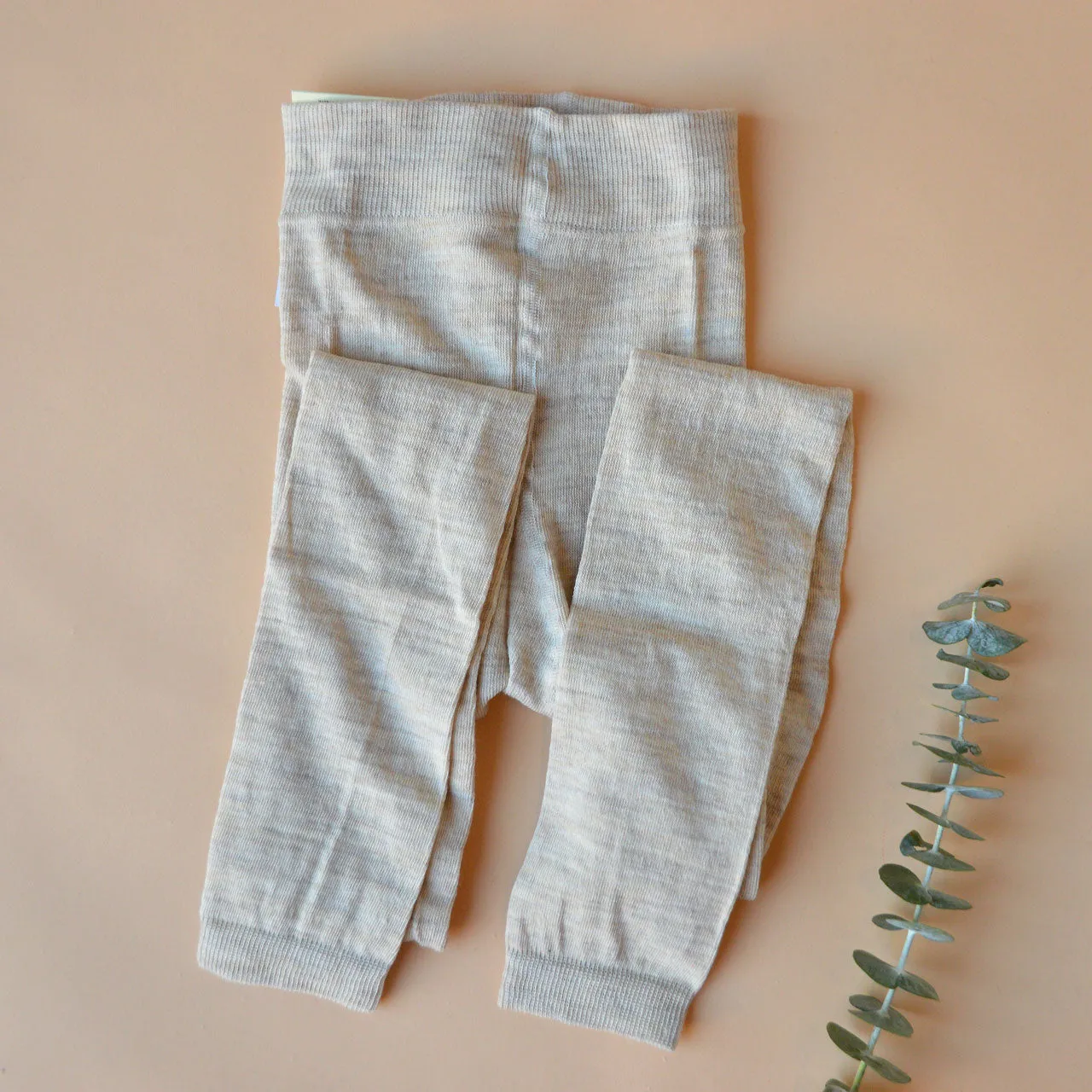 Women's Footless Tights/Leggings - Organic Wool/Cotton
