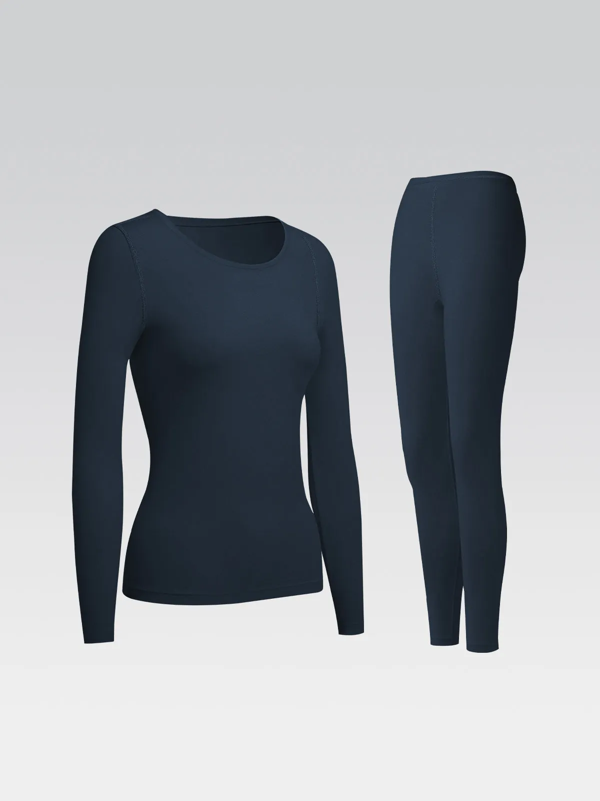 Women's Thermal Underwear Long Johns Base Layer Set Scoop Neck