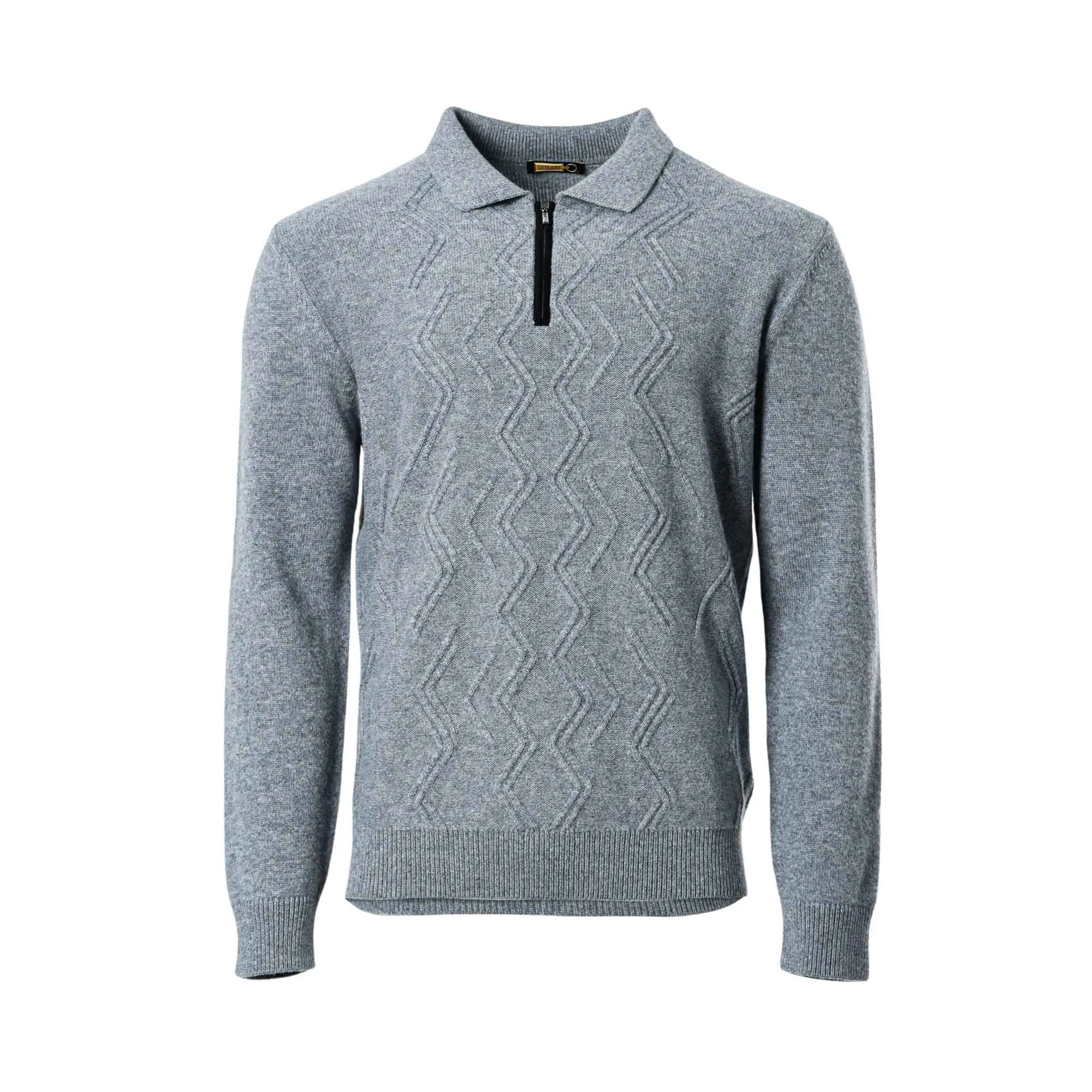Zilli Men's Wool and Cashmere Polo Cardigan