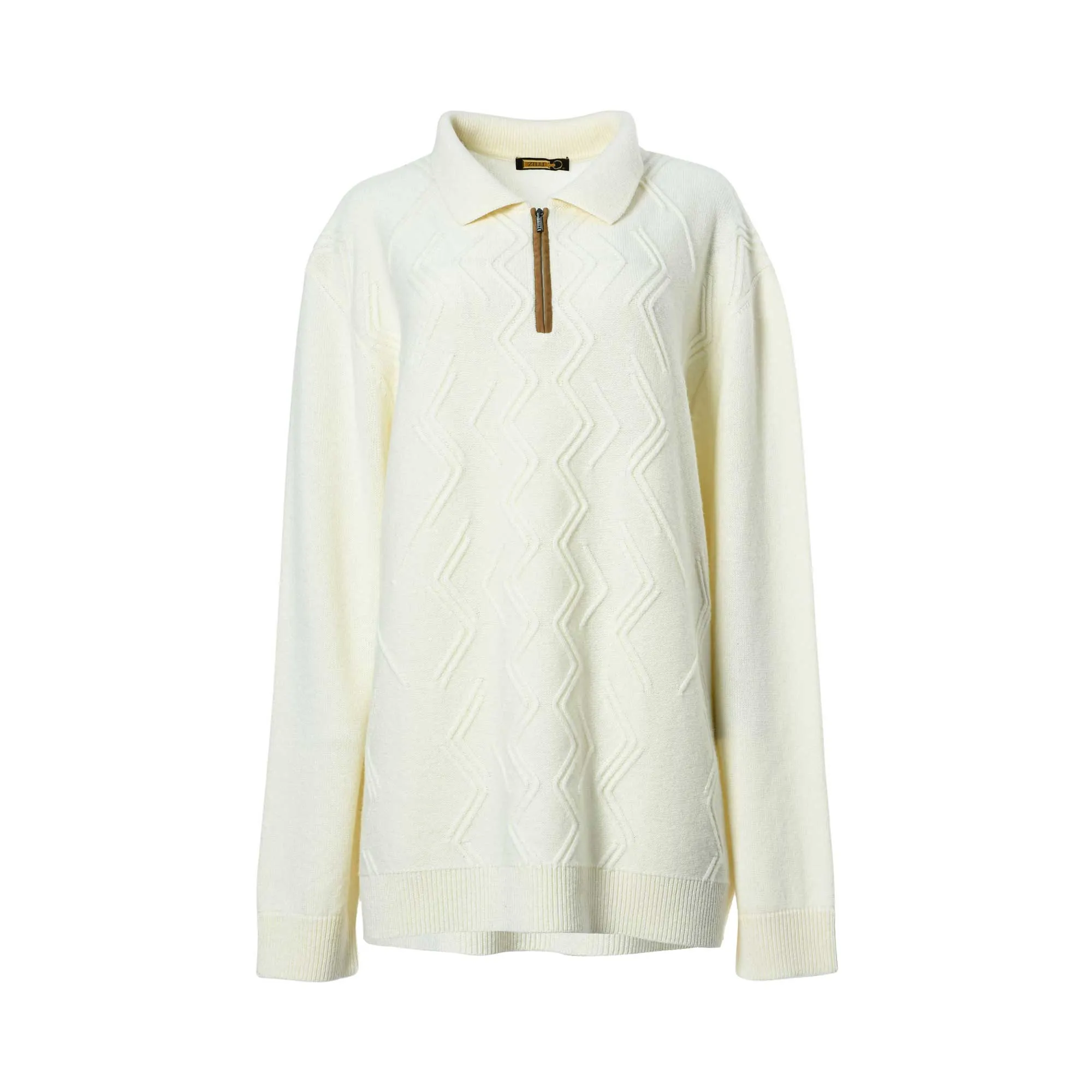 Zilli Men's Wool and Cashmere Polo Cardigan