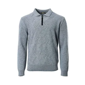Zilli Men's Wool and Cashmere Polo Cardigan