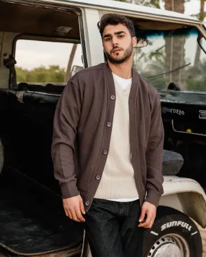 Zipped Jacquard Sweater